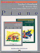 Alfred's Basic Piano Course: Ear Training Teacher's Handbook and Answer Key Complete 1-3 00-14536 upc 038081139883