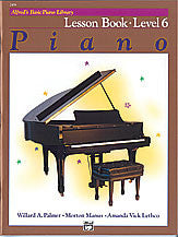 Alfred's Basic Piano Course: Lesson Book 6 00-2498 upc 038081010250