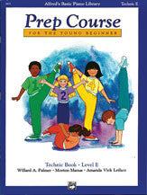 Alfred's Basic Piano Prep Course: Technic Book E 00-6402 upc 038081052809