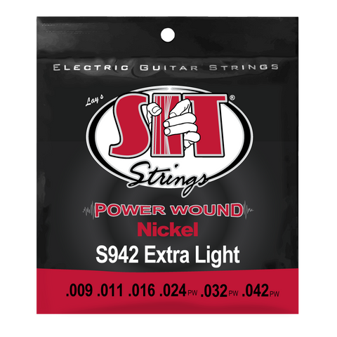S942 EXTRA LIGHT POWER WOUND NICKEL ELECTRIC      SIT STRING