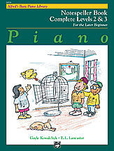 Alfred's Basic Piano Course: Notespeller Book Complete 2 & 3 00-14556   upc 038081149882