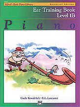 Alfred's Basic Piano Course: Universal Edition Ear Training Book 1B 00-14737   upc 038081132242