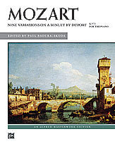 Nine Variations on a Minuet by Duport, K. 573 00-22582   upc 038081230337