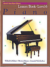 Alfred's Basic Piano Course: Lesson Book 6 00-2498   upc 038081010250