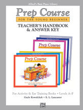 Alfred's Basic Piano Prep Course: Activity & Ear Training Book Teacher's Handbook and Answer Key, Levels A-F 00-3490   upc 038081023540