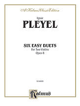 Six Easy Duets, Op. 8 00-K04609   upc 029156271805