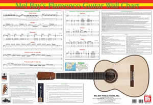 Flamenco Guitar Wall Chart 20168   upc 796279087605