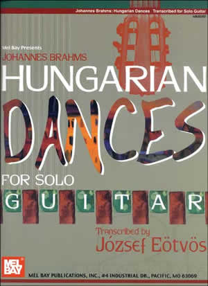 Johannes Brahms Hungarian Dances for Solo Guitar 20292   upc 796279088664