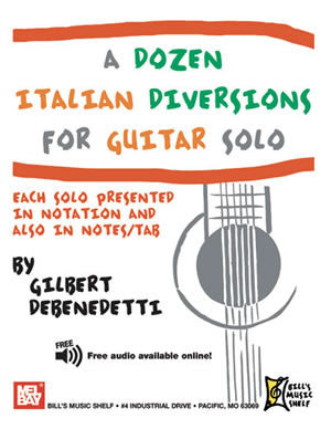 A Dozen Italian Diversions for Guitar Solo 20847   upc 796279110754