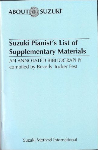Suzuki pianist's list of supplementary materials   upc 029156679144