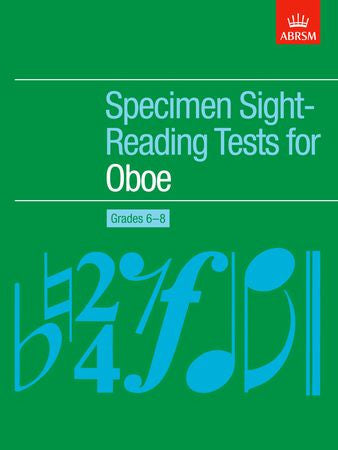 Specimen Sight-Reading Tests for Oboe, Grades 6-8  9781854728906   upc 9781854728906