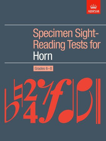 Specimen Sight-Reading Tests for Horn, Grades 6-8  9781860960598   upc 9781860960598