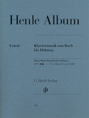 Piano Music from Bach to Debussy     by Henle Album HN951   upc 9790201809519