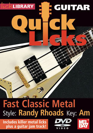 Guitar Quick Licks - Randy Rhoads Style   DVD RDR0234   upc