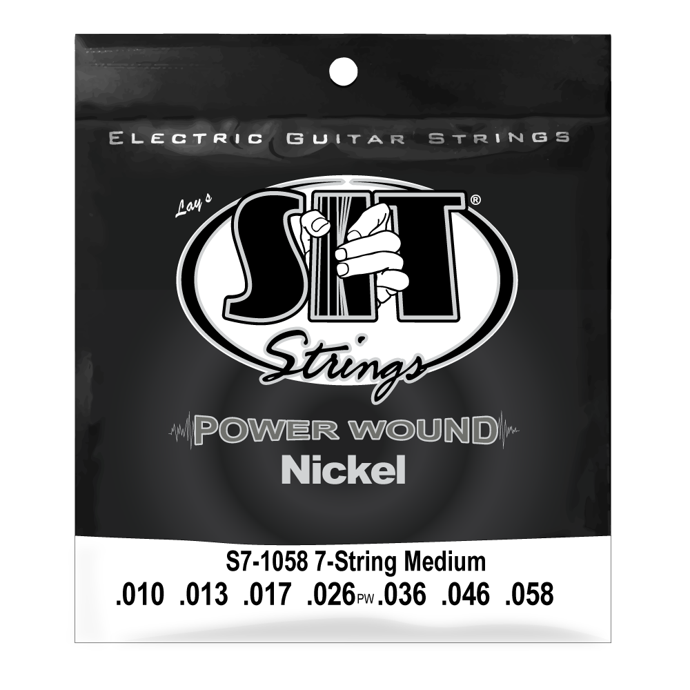 S71058 7-STRING MEDIUM POWER WOUND NICKEL ELECTRIC      SIT STRING