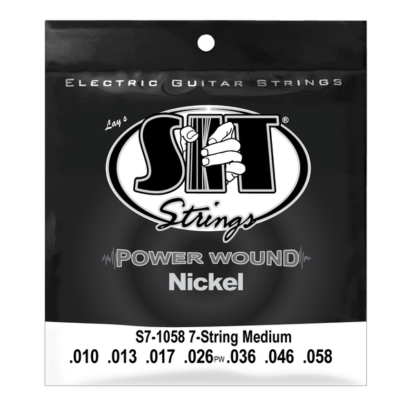 S71058 7-STRING MEDIUM POWER WOUND NICKEL ELECTRIC      SIT STRING