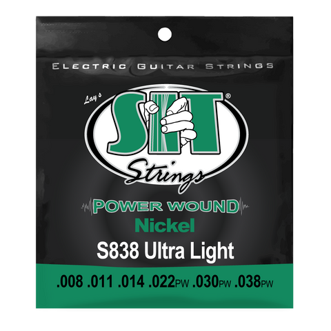 S838 ULTRA LIGHT POWER WOUND NICKEL ELECTRIC      SIT STRING