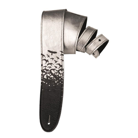 PRS Premium Leather Silver Shimmer Strap ACC-123115